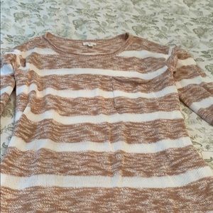 Hi low stripped sweater